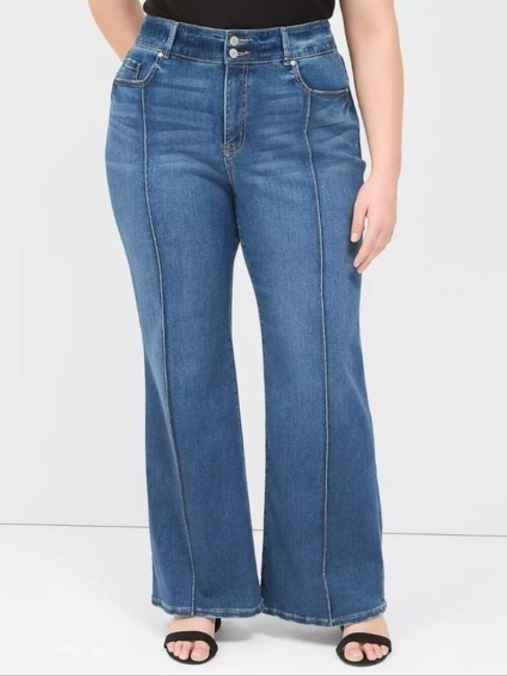 Lane Bryant High Rise Tighter Tummy Flare Leg Stretch Jeans Women's Size 16